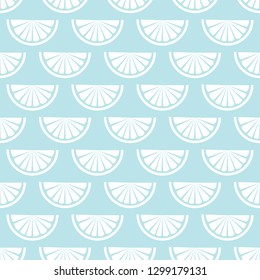 Seamless pattern with Monochrome Citrus Slices vector illustration