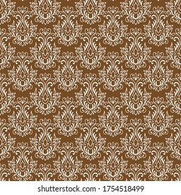 patrón sin fisuras en colores monocromáticos, adorno barroco, estilo de swirls clásico, papel de pared y tela, papel de envoltura, fondo para el diseño