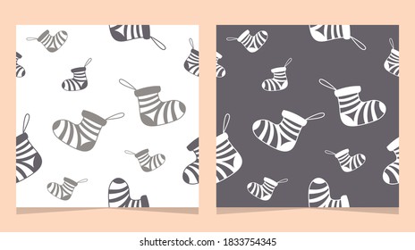 conjunto de un patrón monocromático plano sin fisuras. patrón de medias. perfecto para envolver papel, tela o papel de pared. ilustración vectorial.