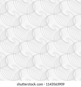 Seamless pattern of monochrome fractal curves. Fractals. Background of fractals. Background in shades of gray.