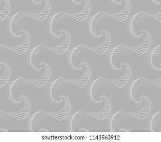Seamless pattern of monochrome fractal curves. Fractals. Background of fractals. Background in shades of gray.