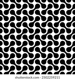 Seamless pattern with monochrome meta ball