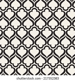 Seamless pattern. Monochrome ornament. Geometric stylish background. Vector repeating texture