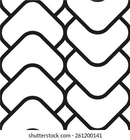 Seamless pattern. Monochrome ornament. Vector repeating texture