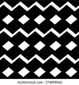 Seamless pattern. Monochrome ornament. Vector repeating texture