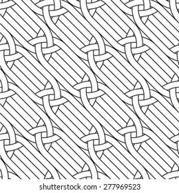 Seamless pattern. Monochrome ornament. Vector repeating texture