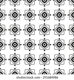 Seamless pattern. Monochrome ornament. Vector repeating texture