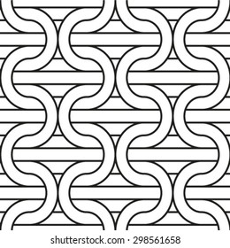 Seamless pattern. Monochrome ornament. Vector repeating texture