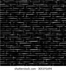 Seamless pattern. Monochrome ornament. Vector repeating texture