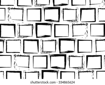 Seamless pattern. Monochrome ornament. Vector repeating texture