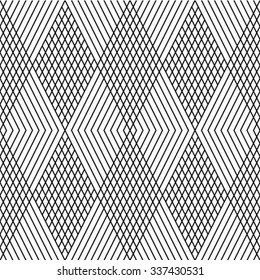 Seamless pattern. Monochrome ornament. Vector repeating texture
