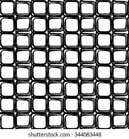Seamless pattern. Monochrome ornament. Vector repeating texture