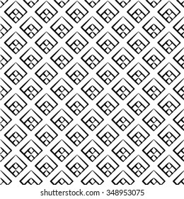 Seamless pattern. Monochrome ornament. Vector repeating texture
