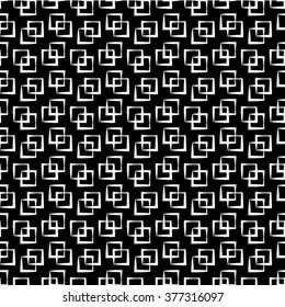 Seamless pattern. Monochrome ornament. Vector repeating texture