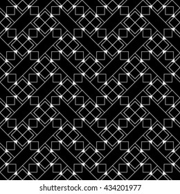 Seamless pattern. Monochrome ornament. Vector repeating texture