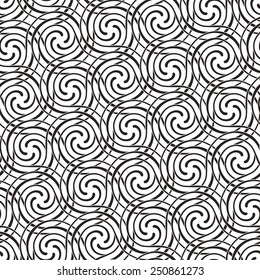 Seamless pattern. Monochrome stylish texture. Repeating geometric shapes.
