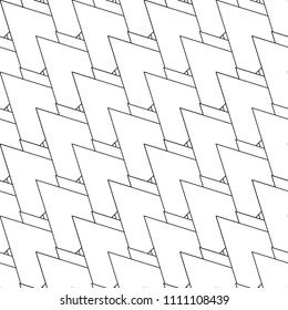 Seamless pattern. Monochrome texture. Modern geometric tiles.