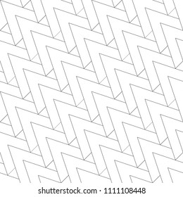 Seamless pattern. Monochrome texture. Modern geometric tiles.