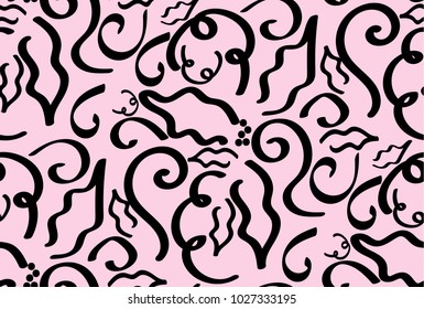 seamless pattern of monogram leaves background