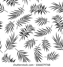 Seamless pattern of monstera leaves. Tropical leaves background