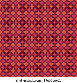 Patrón sin foco. Estrellas marroquíes y cruza el adorno de azulejos. La ornamentación oriental tradicional. Formas geométricas repetidas. Papel pintado de mosaico antiguo. Motivo étnico. Papel digital geométrico. Vector