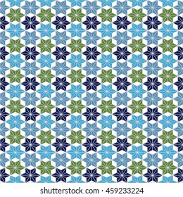 Seamless pattern in Moroccan style. Colorful mosaic tile