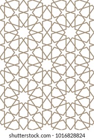 Seamless pattern in Moroccan style. Mosaic tile. Islamic traditional ornament. Geometric background