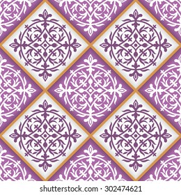 Seamless pattern from Moroccan tiles, ornaments. Can be used for web page background, wallpaper, pattern fills.