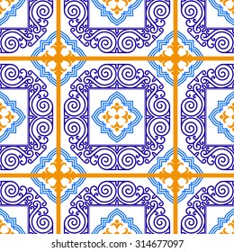 Seamless pattern from Moroccan tiles, ornaments. Can be used for web page background, wallpaper, pattern fills.
