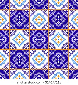 Seamless pattern from Moroccan tiles, ornaments. Can be used for web page background, wallpaper, pattern fills.