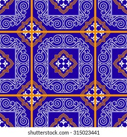 Seamless pattern from Moroccan tiles, ornaments. Can be used for web page background, wallpaper, pattern fills.