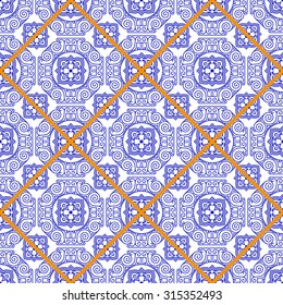 Seamless pattern from Moroccan tiles, ornaments. Can be used for web page background, wallpaper, pattern fills.
