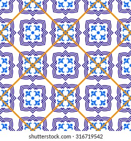 Seamless pattern from Moroccan tiles, ornaments. Can be used for web page background, wallpaper, pattern fills.
