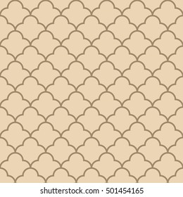 Seamless pattern moroccan vintage style, thin line tile with elegant theme background vector