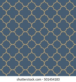 Seamless pattern moroccan vintage style, thin line tile with elegant theme background vector