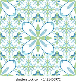 Seamless pattern mosaic oriental. Traditional antique ornament morocco and arabian. Geometry oriental ethnic tile. Vector illustration,