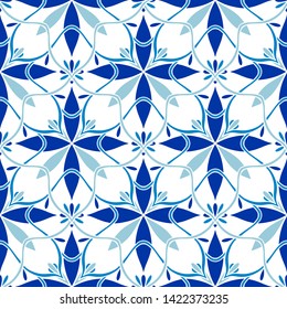 Seamless pattern mosaic oriental. Traditional antique ornament morocco and arabian. Geometry oriental ethnic tile. Vector illustration,