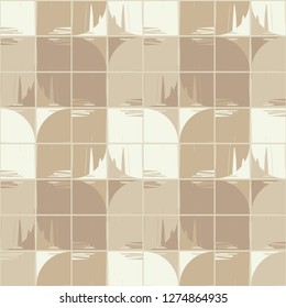 Seamless pattern. Mosaic parts painted with ink. Geometric background. Can be used for wallpaper, textile, invitation card, web page background.3