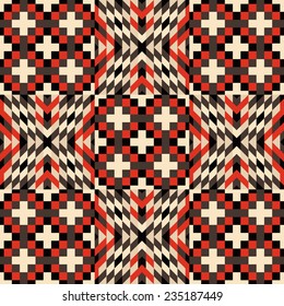 Seamless pattern. Mosaic. Template for design and decoration backgrounds, package, covers, textile. Abstract vector illustration.