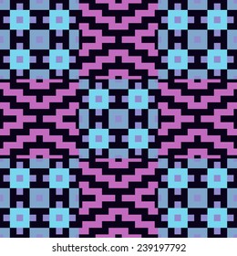 Seamless pattern. Mosaic. Template for design and decoration backgrounds, package, covers, textile. Abstract vector illustration.