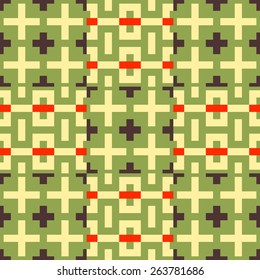 Seamless pattern. Mosaic. Template for design and decoration backgrounds, package, covers, textile. Abstract vector illustration.