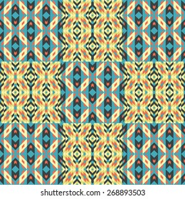 Seamless pattern. Mosaic. Template for design and decoration backgrounds, package, covers, textile. Abstract vector illustration.