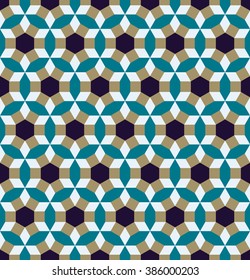 Seamless pattern. Mosaic tile.  Traditional ornament. Geometric background. Vector illustration. 