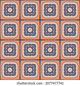 Seamless pattern with mosaic tiles of the Mediterranean. Vector illustration