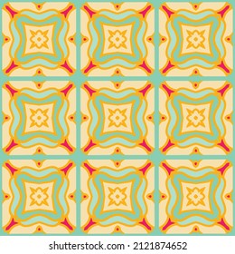 Patrón incomparable con mosaicos del Mediterráneo. Ilustración del vector