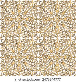 Nahtloses Muster mit Mosaikfliesen aus dem Mittelmeer. Vektorillustration