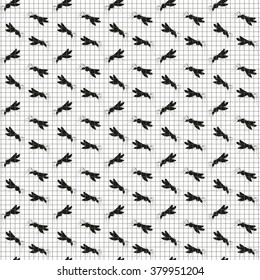 Seamless pattern with mosquitoes . Stop zika. Dangerous virus. 