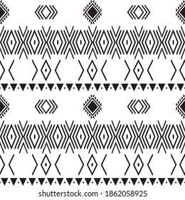 seamless pattern with motif Aztec tribal geometric shapes. seamless traditional textile bandhani sari border. creative seamless indiant bandhani textures border