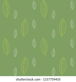 Seamless pattern with a motif of leaves