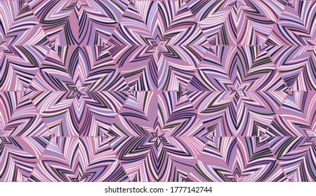Seamless pattern. Motley texture. Chaos of colors. Snowflakes arranged like honeycombs. A lot of colors.